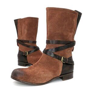 UGG Australia Deanna Brown Suede Leather Riding Boots 1001791 Women's 8M
